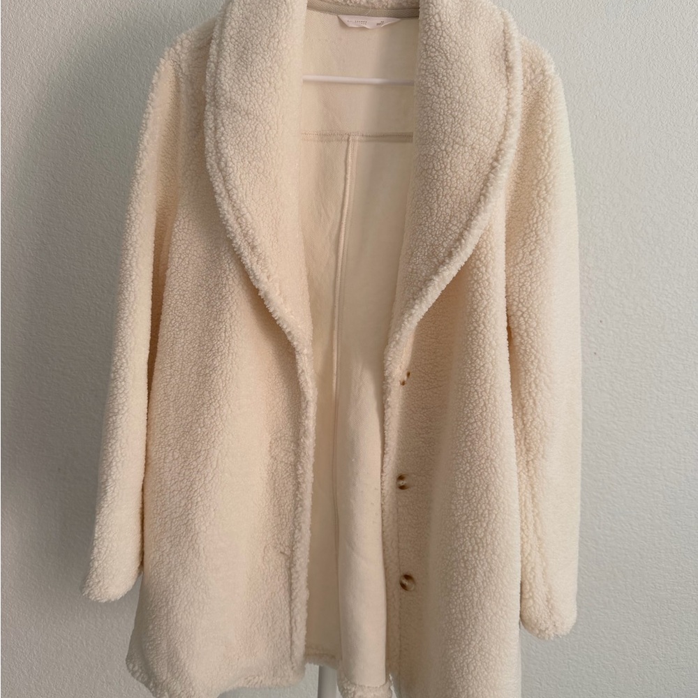 LC Lauren Conrad Cream Teddy Sherpa Jacket
